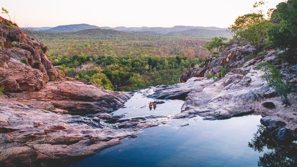 Australien Gunlom Falls Kakadu Park Foto Northern Territory