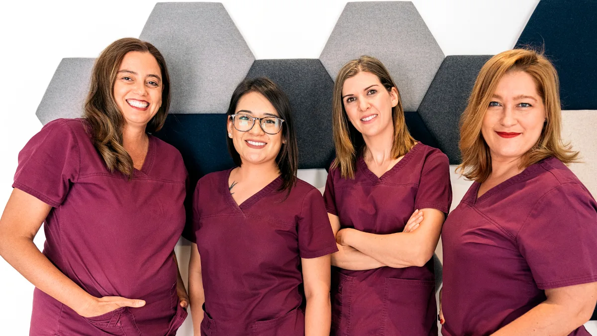 Pflegekräfte Team Frauen Berufskleidung Pflegekräfte Team Frauen Berufskleidung