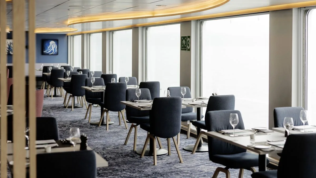 Havila Wolters Woche 17 Im Restaurant Havrand kann man ein À-la-carte-Menü genießen