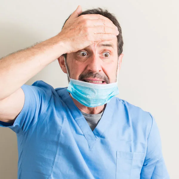 Stress Fehler Pfleger erschrocken