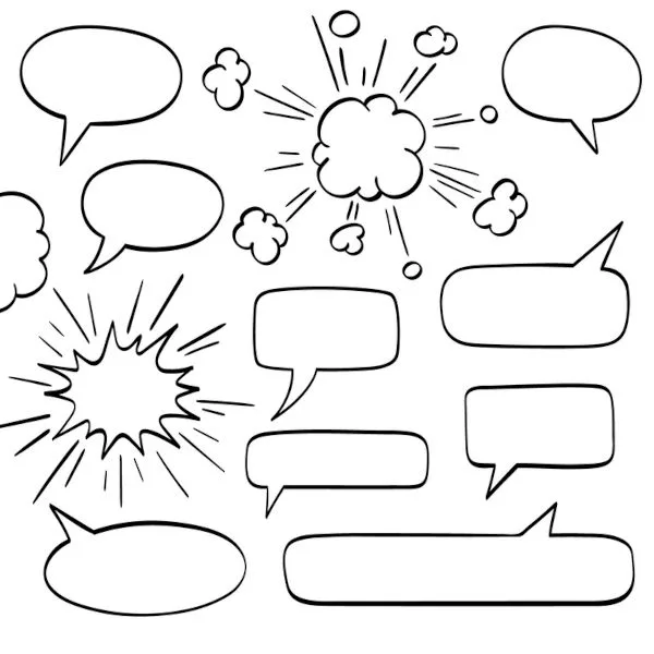 Kommentar Kommentieren reden Diskutieren Debatte Sprechblase
