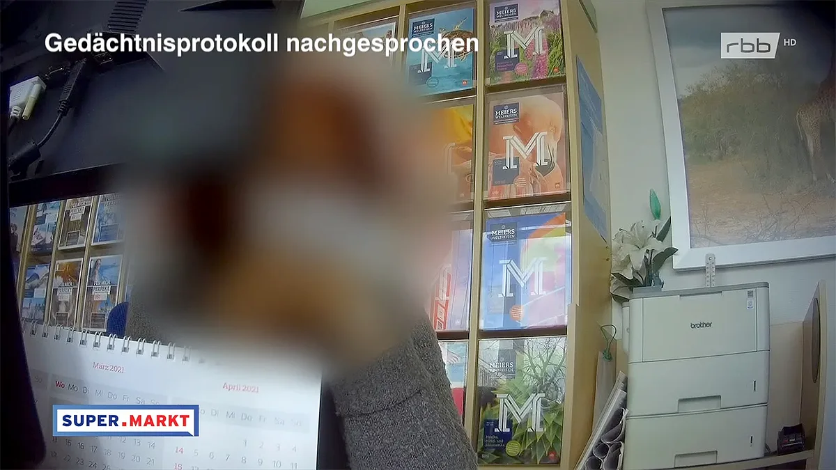 TV-Sendung Supermarkt Reisebüroberatung Foto Screenshot RBB TV-Sendung Supermarkt Reisebüroberatung Foto Screenshot RBB