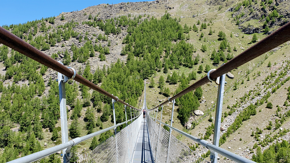 Schweiz Charles Kuonen Hängebrücke