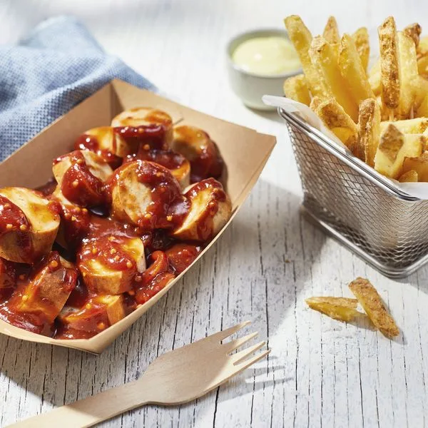 Currywurst an Bord bei Eurowings Currywurst an Bord bei Eurowings Foto Eurowings