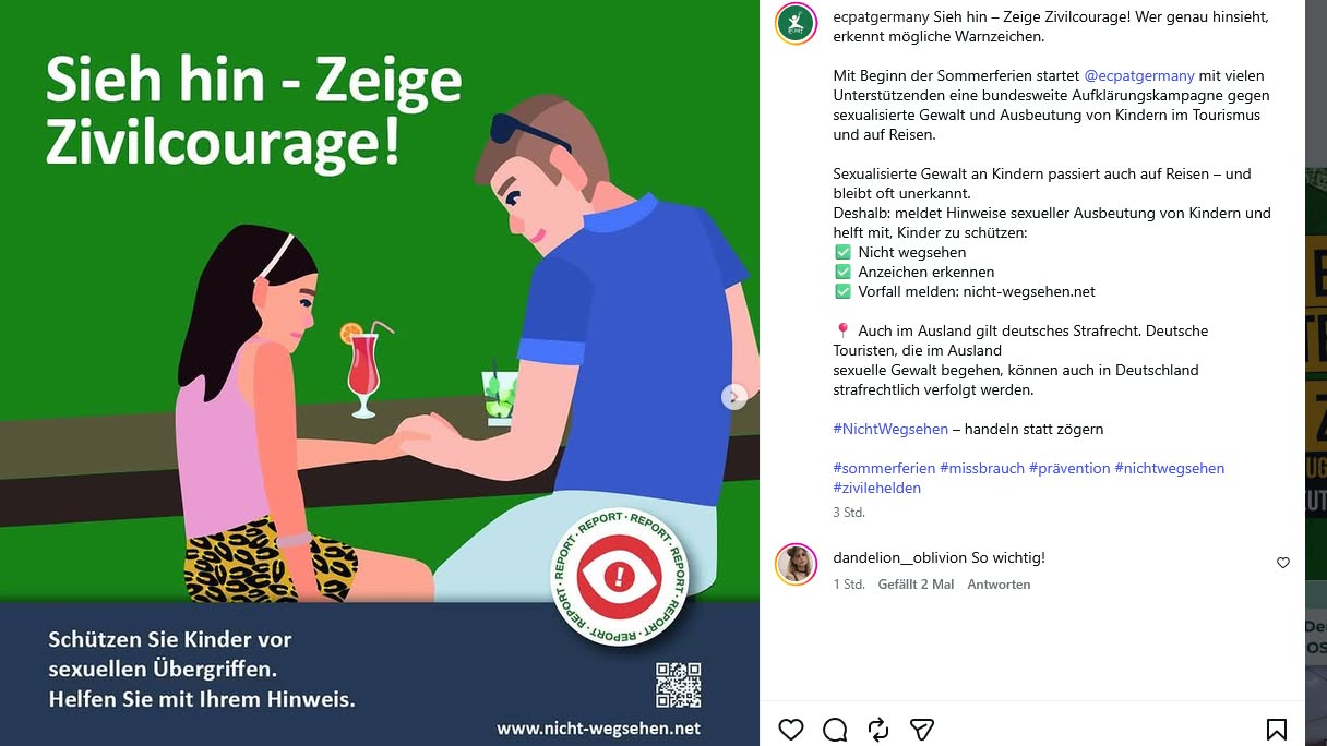 Screenshot ECPAT Foto Ecpat
