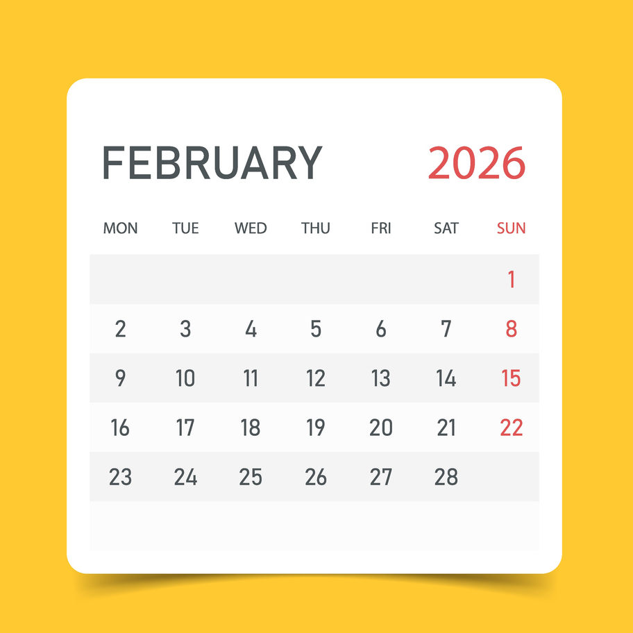 Kalender Kalenderblatt Februar