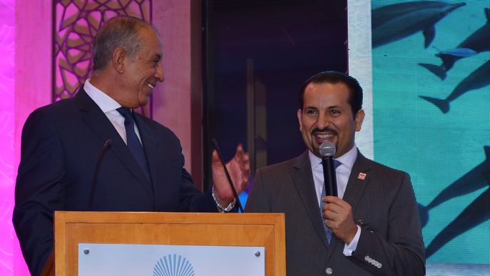 Rotes Meer Gouverneur Gernalmajor Ahmed Abdallah mit Tamer Marzouk Foto MIMC