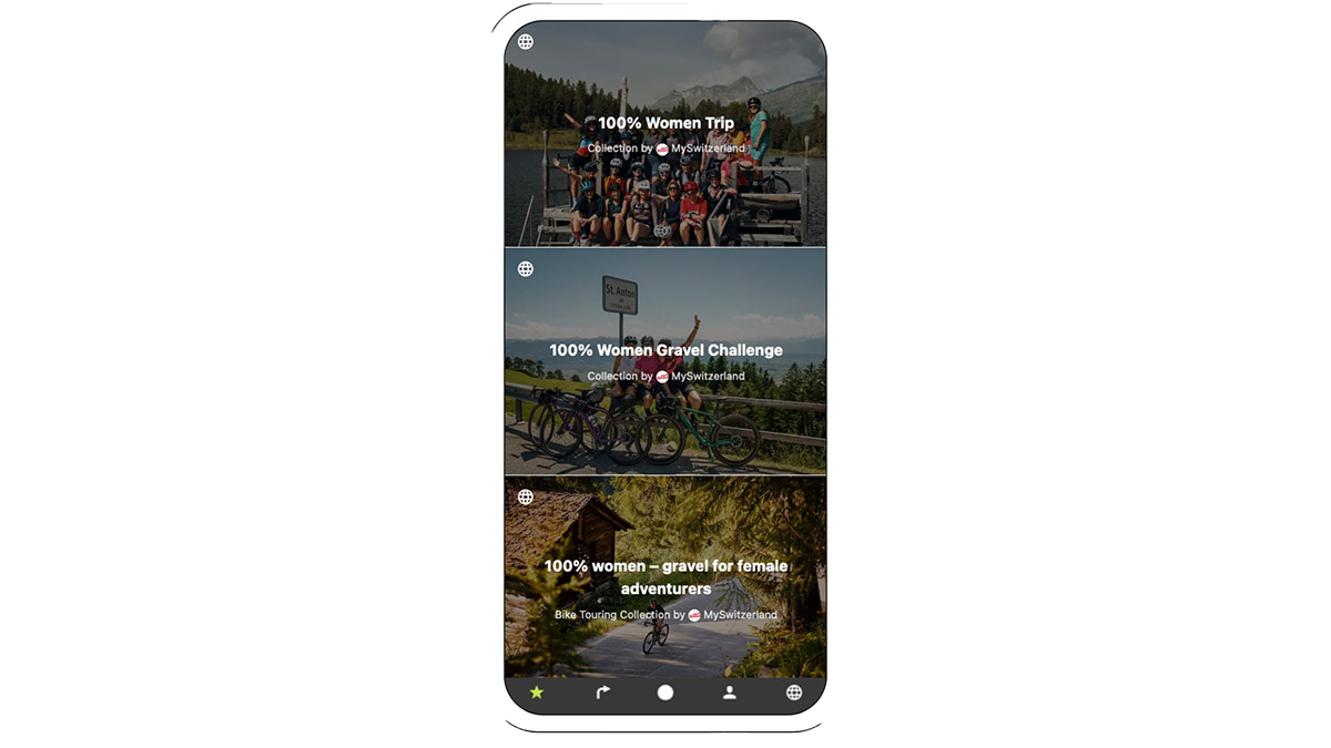 Schweiz Tourismus Smartphone Komoot