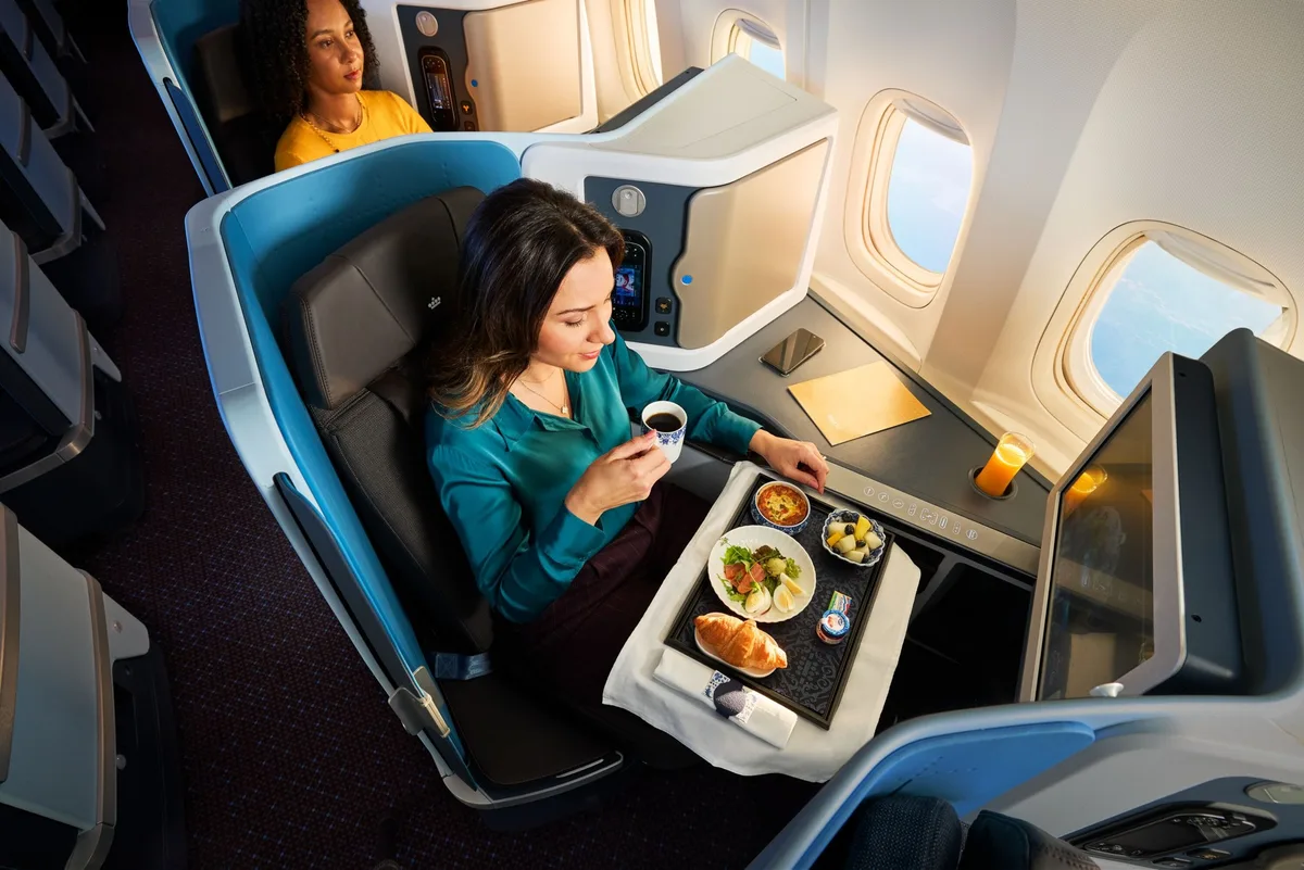 Menüauswahl vor dem Flug bei KLM Flug Luxus Die Menüs können bereits vor dem Flug ausgewählt und vorbestellt werden