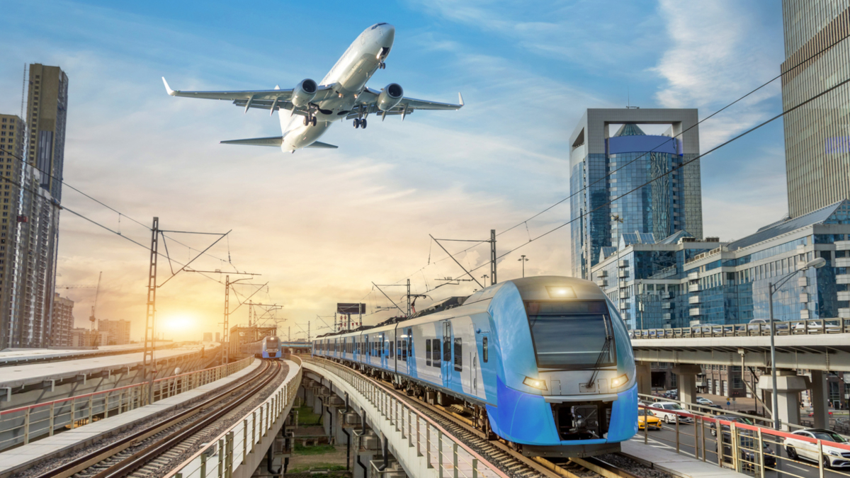 Flugzeug Bahn