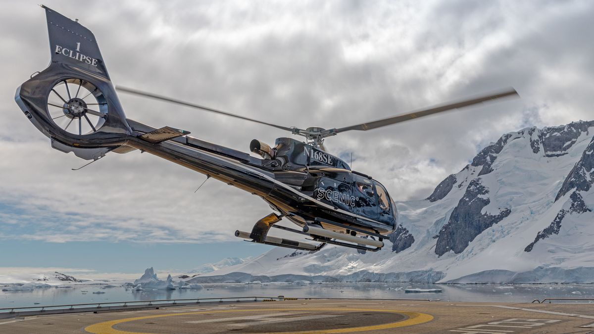 Scenic Antarktis Helikopter Foto Scenic Cruises