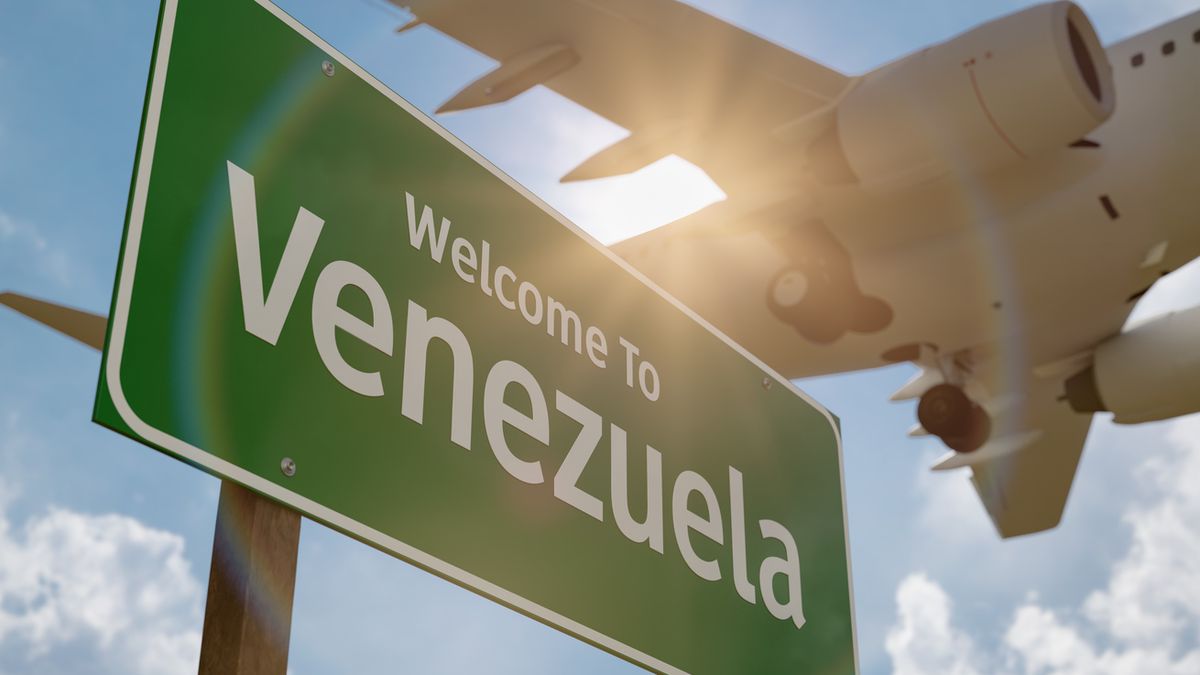 Venezuela Flugzeug Symbol Foto iStock Feverpitched