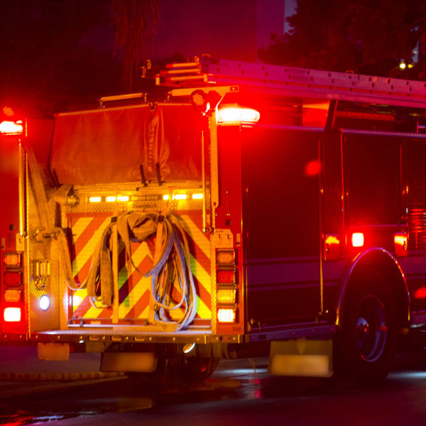 Feuerwehr Feuerwehrauto Nacht Brand