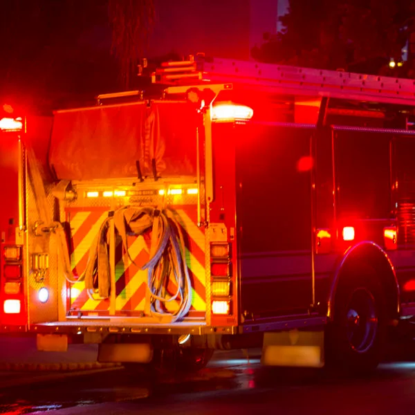 Feuerwehr Feuerwehrauto Nacht Brand