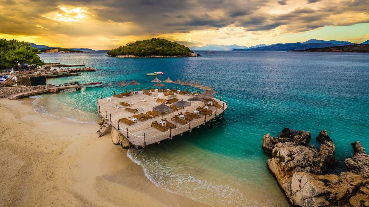 Albanien Ksamil Beach Strand Saranade