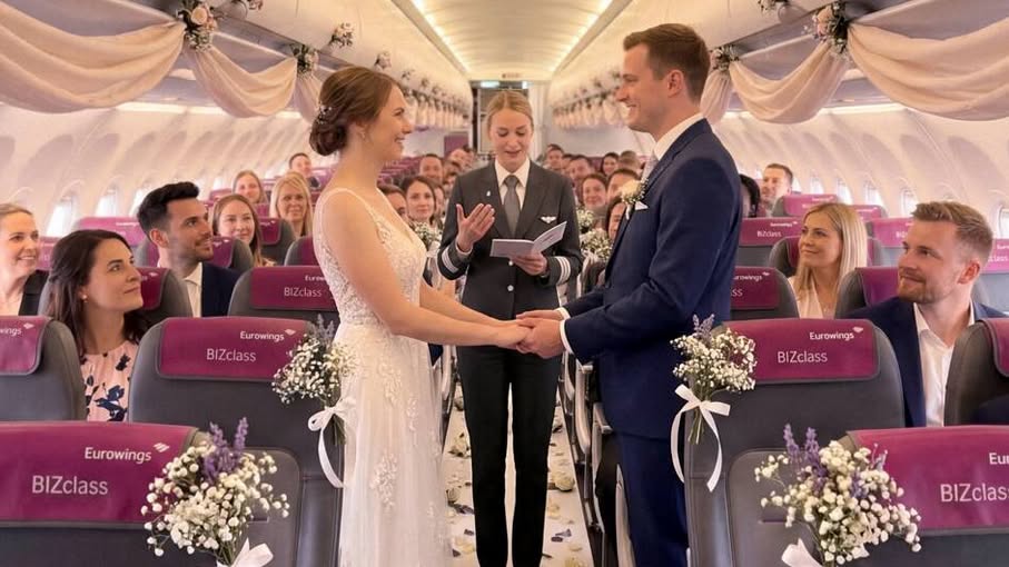 Eurowings Fliegende Hochzeit Foto Eurowings