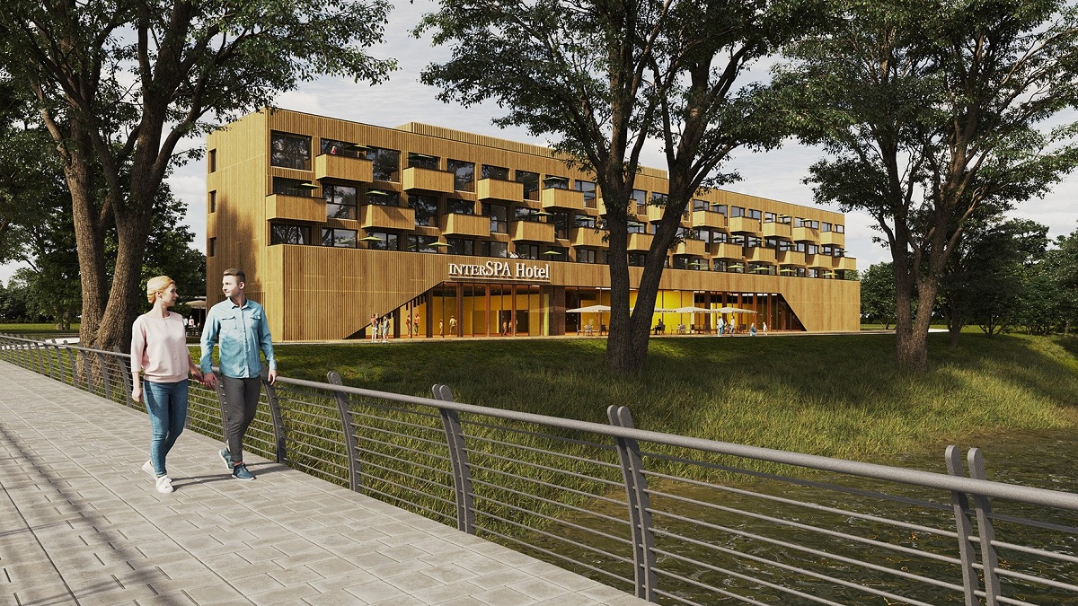 Resort-Hotels Bad Liebenwerda Visualisierung/Ergänzung der  Lausitztherme Wonnemar mit Menschen