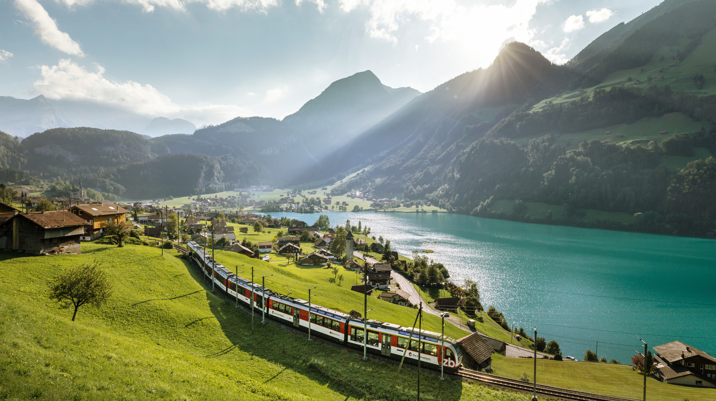 Schweiz See Bahn Berge
