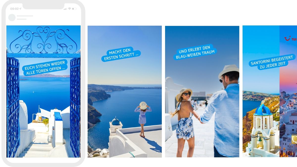 Facebook Story Santorini TUI Reise Center Foto TUI