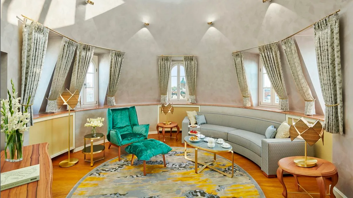 Mandarin oriental Muenchen TOWER SUITE LIVING ROOM Foto Mandarin oriental Muenchen TOWER SUITE LIVING ROOM