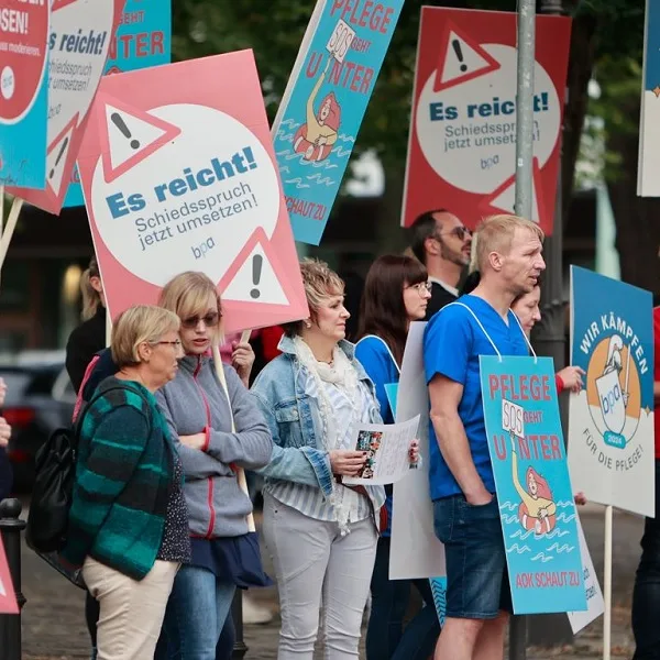 Pflegedienste protestieren Foto Markus Bein/bpa