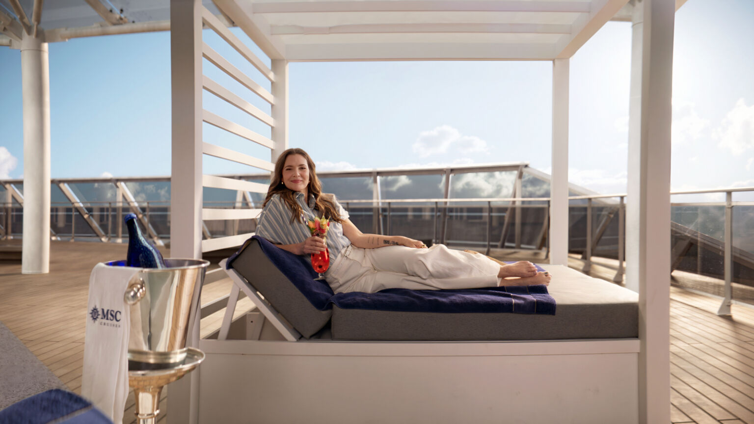 MSC World America welcomes Drew Barrymore Foto MSC