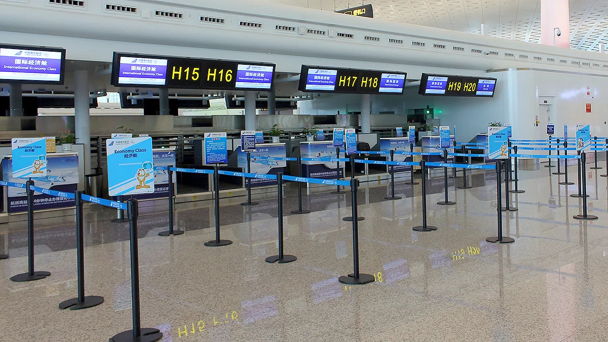 China Wuhan Airport leere Schalter wegen Coronavierus Foto iStock Vera Tikhonova China Wuhan Airport leere Schalter wegen Coronavirus