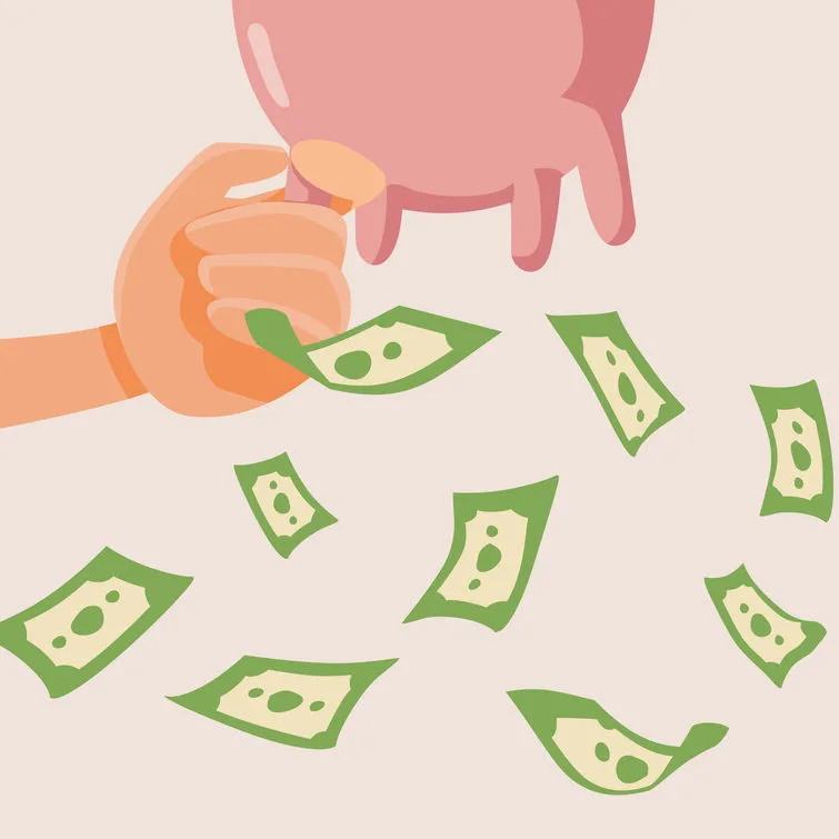 Melken Geld ausquetschen