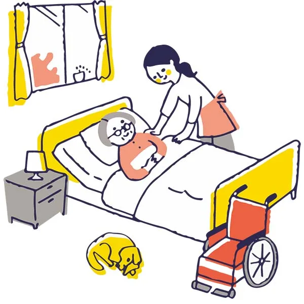 Häusliche Pflege Oma im Bett Zeichnung Foto iStock hisa nishiya Häusliche Pflege Oma im Bett Zeichnung Foto iStock hisa nishiya.jpg