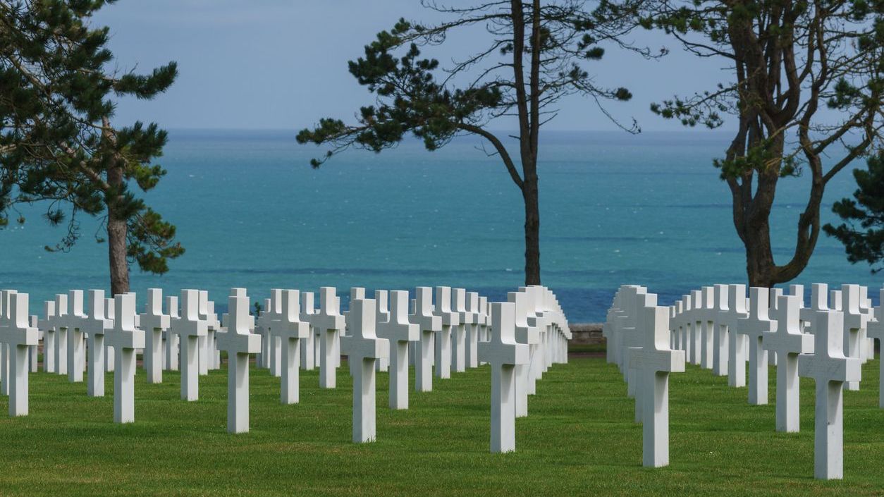 Frankreich Normandie Soldatenfriedhof Omaha Beach Colleville-sur-Mer