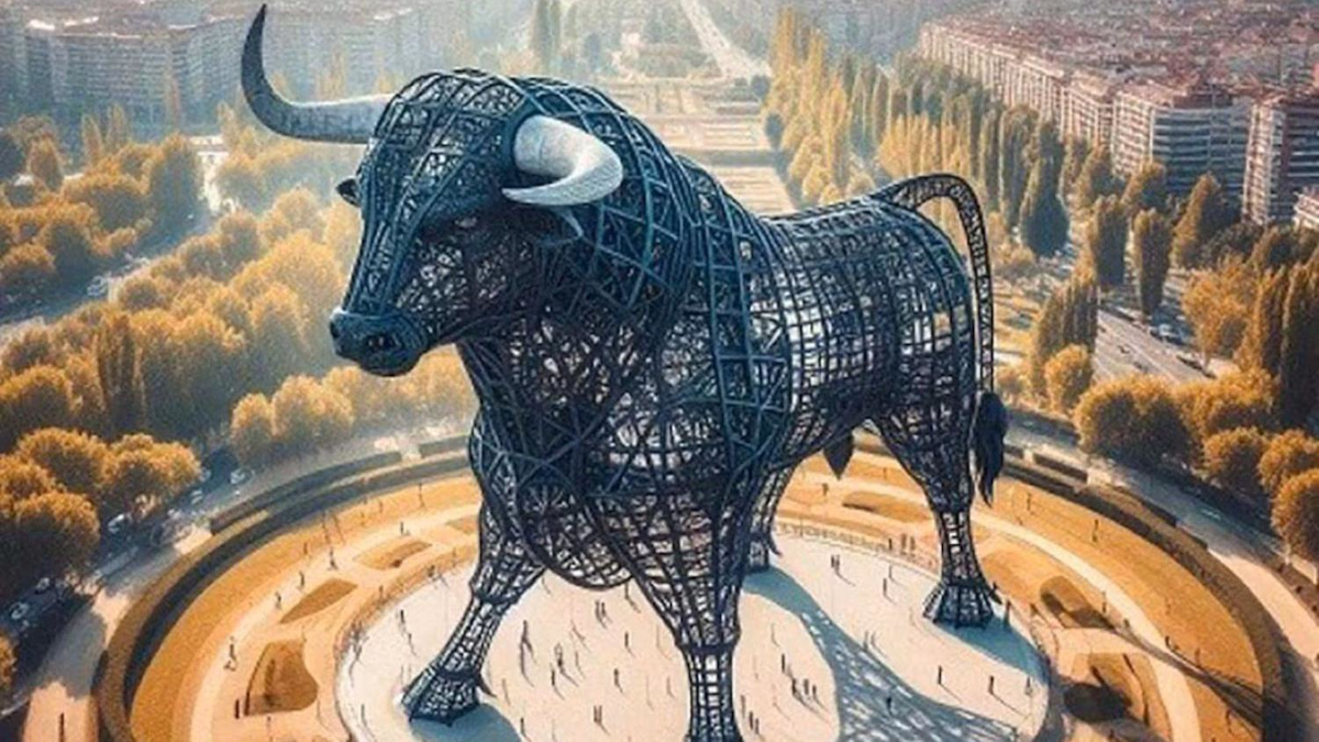 Spanien Stier Projektion