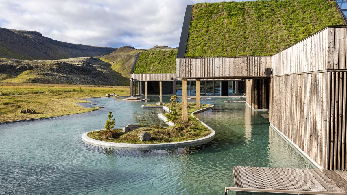 Reykjaböö Hot Springs Lagoon Foto Reykjaböö Hot Springs
