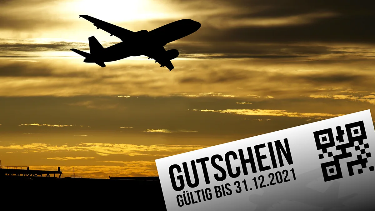 Gutschein Flugzeug Abendhimmel Foto iStock Stadtratte Gutschein Flugzeug Abendhimmel Foto iStock Stadtratte.jpg