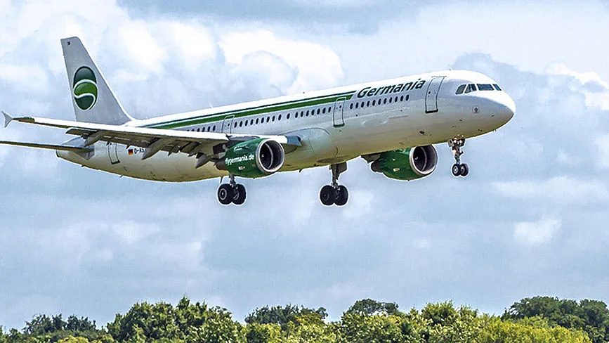 Germania_Airbus Anflug Berlin_Foto Germania Karsten Kießling Germania_Airbus Anflug Berlin_Foto Germania Karsten Kießling